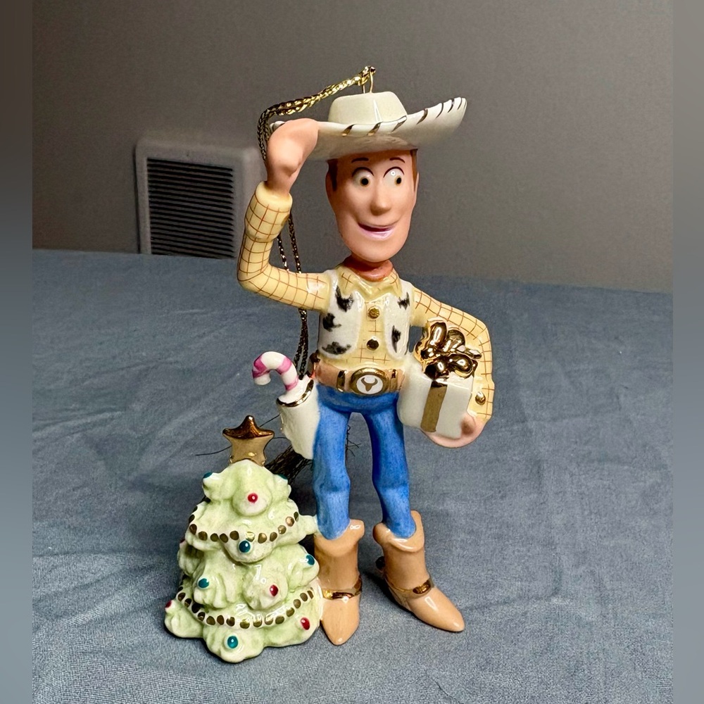Lenox Woody From Toy Story Ornament with Christmas Tree